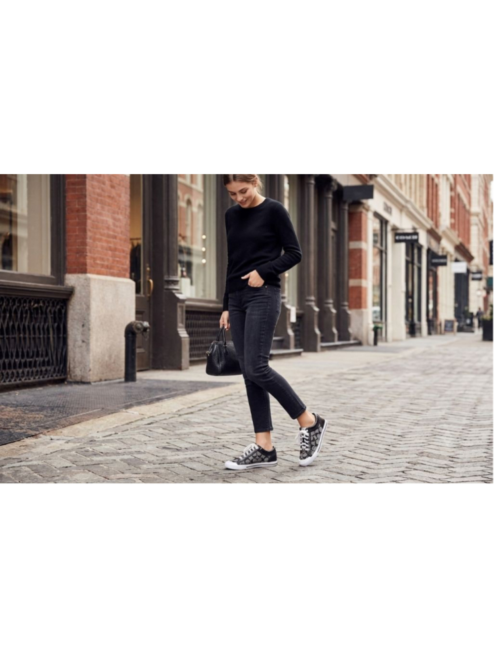 Coach Francesca Signature C Sneakers Women’s 5B Gray Silver Monogram Shoes. - Picture 7 of 7